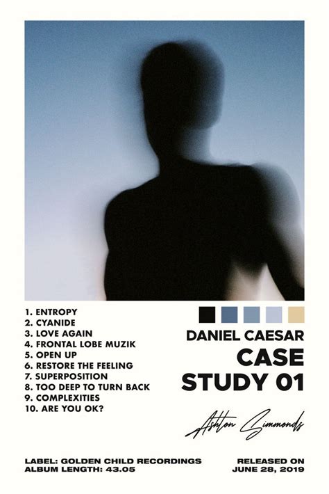 Daniel Caesar Poster - Case Study 01 Poster | Daniel Caesar Album Cover Poster Print Wall Art ...