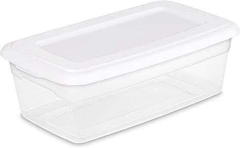 Amazon.com: ONE Sterilite 6-Quart Storage Bin Shoe Box - Clear and White: Home & Kitchen