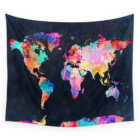 World Map Wall Tapestry Hanging Tapestry For Wall Decoration Fashion-in Tapestry from Home ...