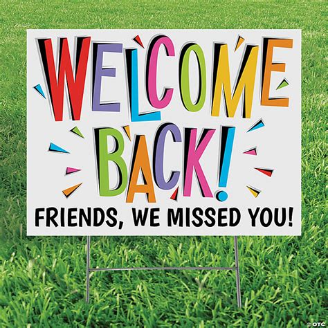 Personalized Welcome Back Yard Sign | Oriental Trading