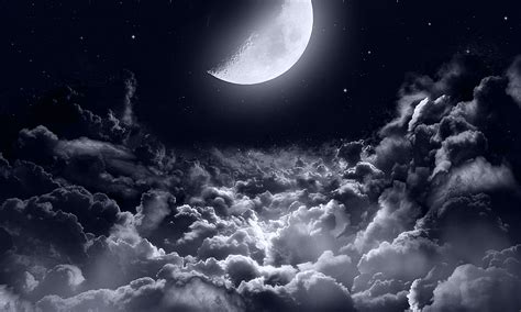 1280x2120 Resolution Half Moon Dark Night iPhone 6 plus Wallpaper ...