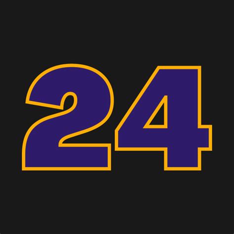 #24 Kobe Bryant Number - Laker's Colors. - Kobe Bryant - T-Shirt ...