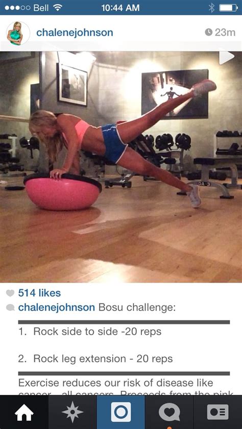 Bosu challenge-Chalene johnson | Love handle workout, Ball exercises, Chalene johnson