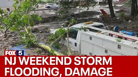 New Jersey weekend storm leaves behind flooding, damage - YouTube