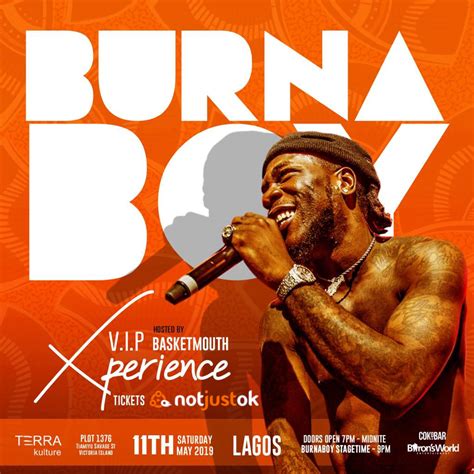 GET TICKETS to Burna boy V.I.P Xperience in LAGOS on May 11, 2019 ...