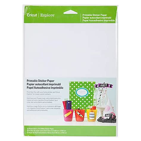 Cricut® Printable Sticker Paper - www.BedBathandBeyond.com