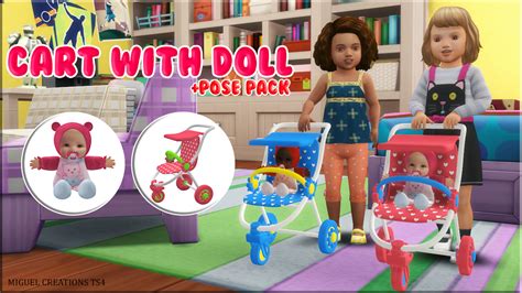 Lana CC Finds - [victorrmiguell] Cart with doll | 4 bambini, The sims ...