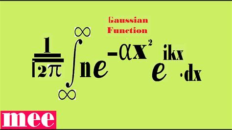 Fourier transformation of Gaussian Function is also Gaussian. - YouTube