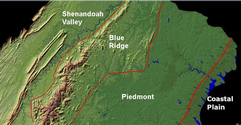 Mountain Ranges In Virginia Map - Time Zones Map