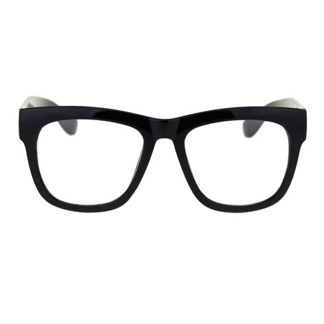 Mens Hipster Dorky Thick Horn Rim Rectangular Eye Glasses - Walmart.com