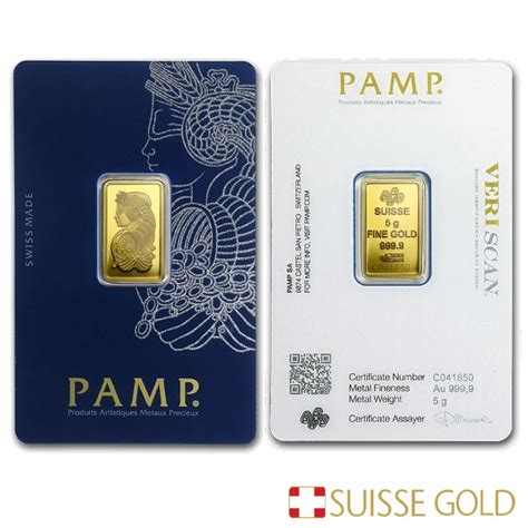 PAMP 5 Gram Gold Bar