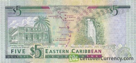 5 Eastern Caribbean dollars banknote 1993 series - Exchange yours