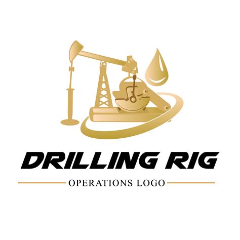 Drilling Rig - Oil Drilling Vector Logo - Vector Conversion Service