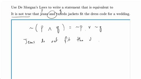 De Morgan's Law Logic