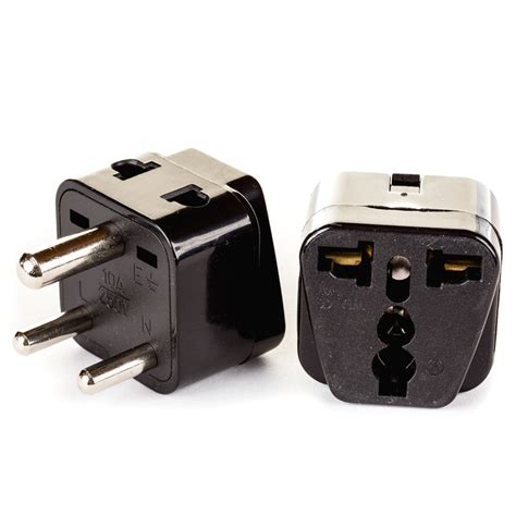 Type D Plug Adapter (4 Pack) | OREI 2-in-1 Universal Plug | India, Nepal