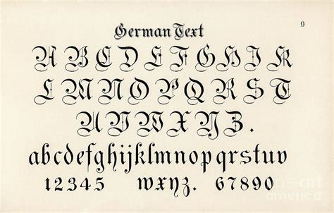 German style calligraphy fonts from Draughtsman's Alphabets by Hermann ...