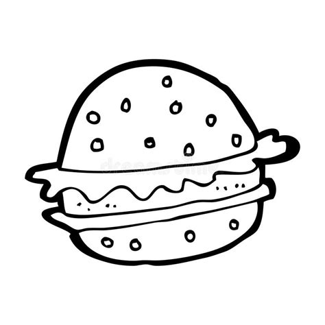 Cartoon hamburger stock illustration. Illustration of design - 37021805