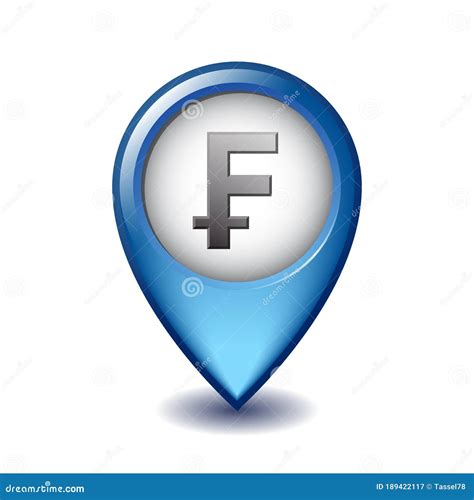 Swiss Franc Symbol on Mapping Marker Vector Icon. Stock Vector ...