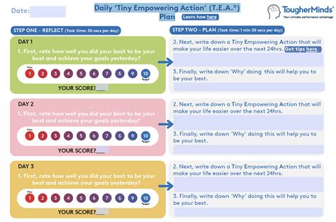 How to create a 'Daily TEA Plan'