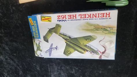 VINTAGE 1965 LINDBERG 1/72 Scale Heinkel HE 162 Model Kit 432:29 Open ...