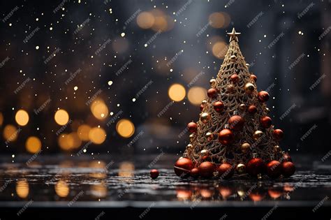 Premium AI Image | Christmas Tree on Black Background