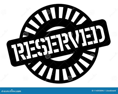 Reserved black stamp stock vector. Illustration of reservation - 114593896