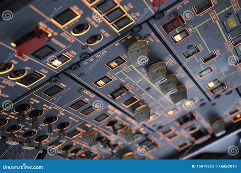 A320 Overhead Panel stock image. Image of a320, travel - 16819253