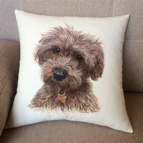 Custom dog pillow with pet portrait for dog lover | Dog pillow, Custom ...