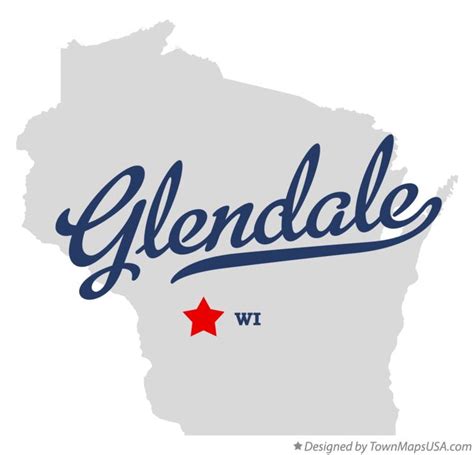 Map of Glendale, Monroe County, WI, Wisconsin