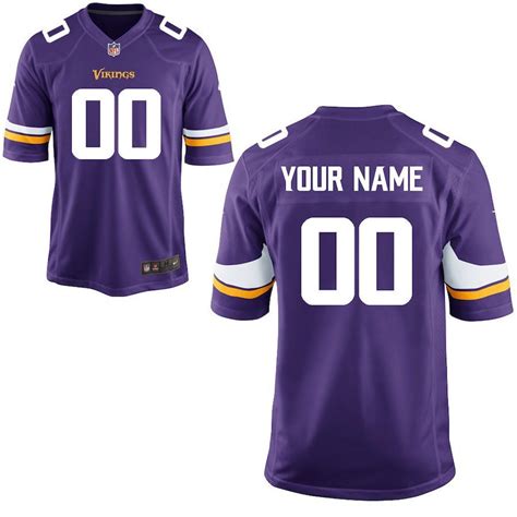 Men's Minnesota Vikings Custom Name And Number Game Limied Purple Stitched Jersey