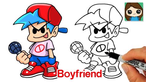 How to Draw Boyfriend 🎤Friday Night Funkin - YouTube