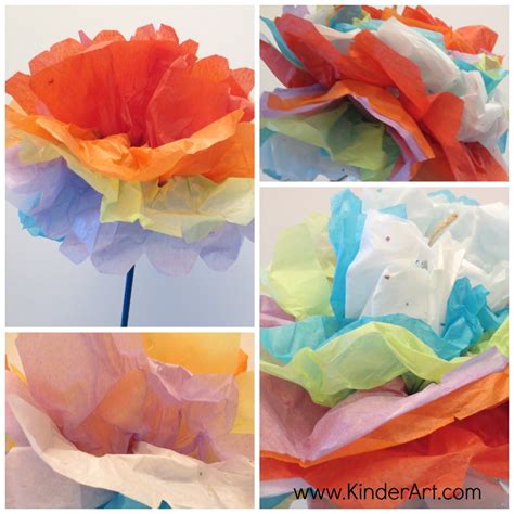 Tissue Paper Carnations - Monthly Seasonal Crafts - KinderArt