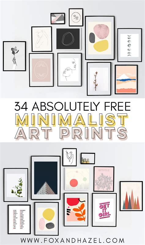 34 Absolutely & Totally Free Minimalist Art Prints | Fox + Hazel