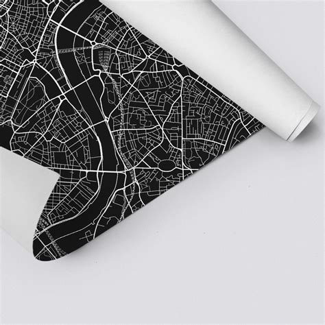 Creative Wallpaper-Map of Newcastle City Wallpaper - Custom Printed ...