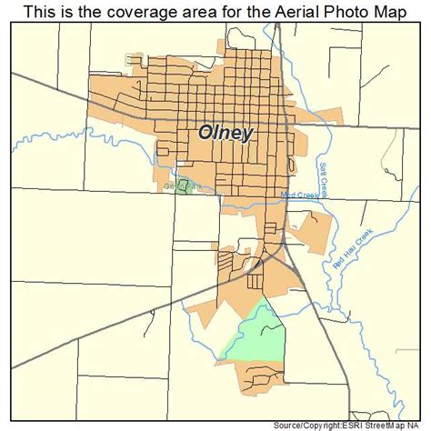 Aerial Photography Map of Olney, TX Texas