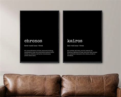 Kairos Chronos Definition Wall Art, Chronos Kairos Art Print, Printable ...