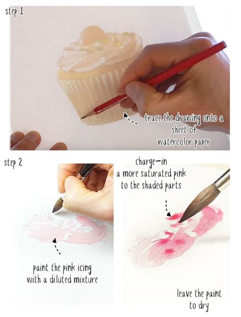 How To Paint A Watercolor Cupcake (In 4 Easy Steps!)