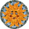 Mexican Tile - Decorative Handpainted Talavera Pottery Sun Wall Art