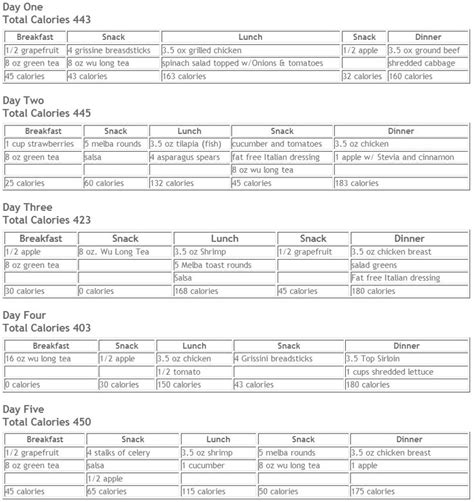 Printable 500 Calorie Hcg Diet Sample Menu - Printable Word Searches