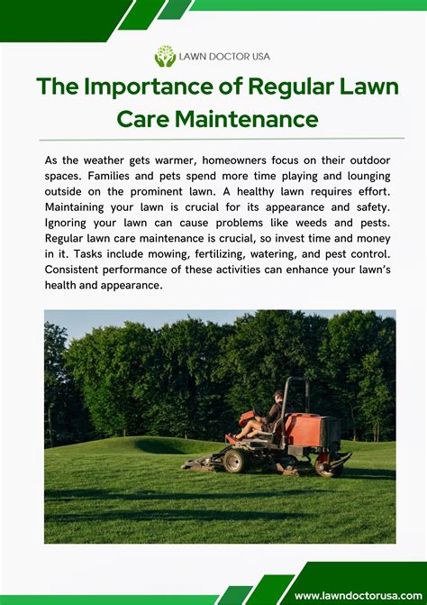 The Importance Of Regular Lawn care Maintenance by Lawn Doctor USA - Issuu