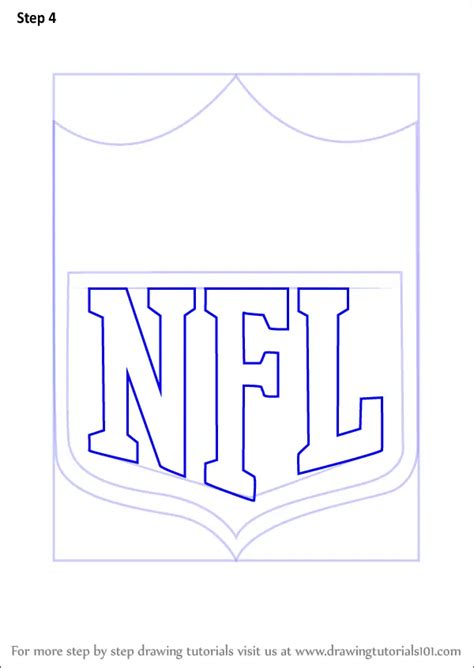 How to Draw NFL Logo (NFL) Step by Step | DrawingTutorials101.com