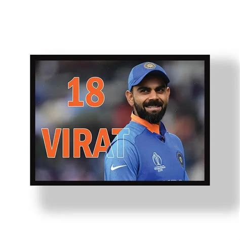 Virat Kohli 18 Poster | Frame | Canvas, पोस्टर - Service Waale, Bhopal | ID: 2853296735033