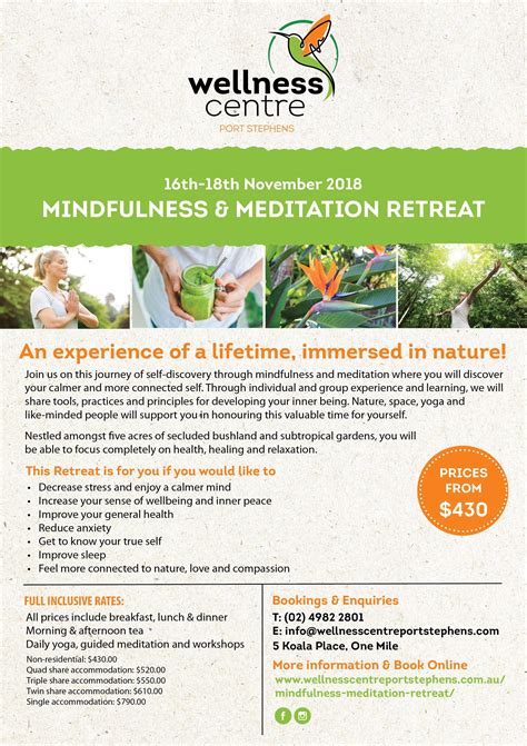 Mindfulness & Meditation Retreat :: Port Stephens