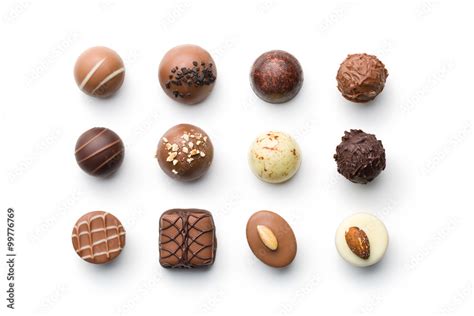 various chocolate pralines Stock Photo | Adobe Stock