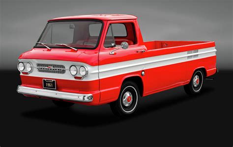 1961 Chevrolet Corvair Rampside Truck - 1961chevycorvairgry172180 Photograph by Frank J Benz ...