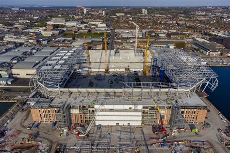 Man dies after suffering serious injuries at new Everton stadium ...