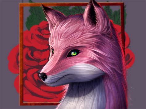 Pink fox by michellka on DeviantArt