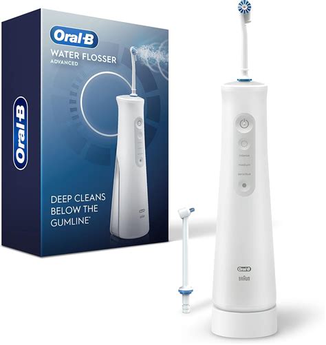 Oral-B Water Flosser Advanced, Portable Oral Irrigator Handle with 2 Nozzles, White : Amazon.ca ...