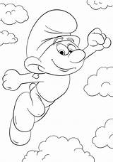 Smurf Coloring Book Pages sketch template