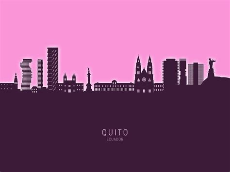 Quito Ecuador Skyline #38 Digital Art by Michael Tompsett - Pixels